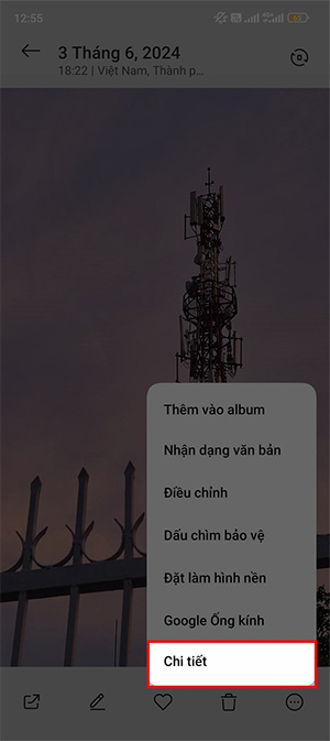 Xem thông tin ảnh trên Xiaomi 