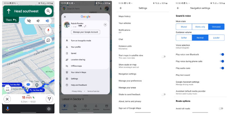 Cài đặt điều hướng trong Google Maps dành cho Android