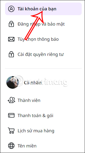 Tài khoản Canva