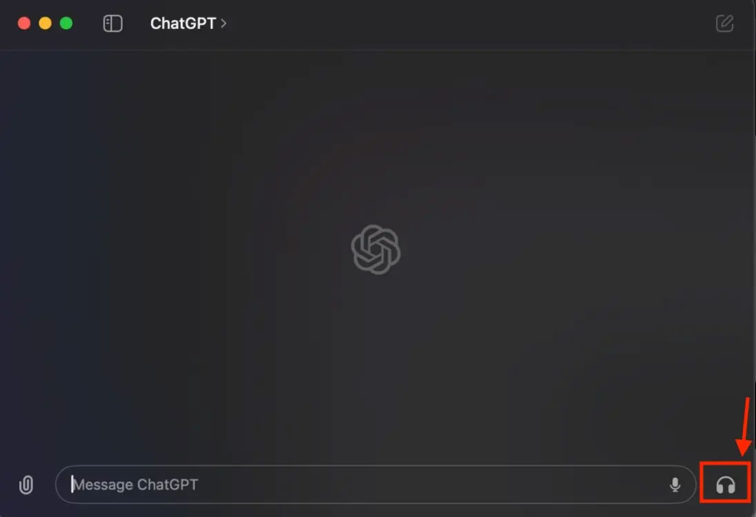 Voice mode in the ChatGPT macOS app