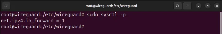 Quá trình load lại file sysctl.conf.