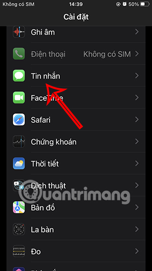 Chỉnh Tin nhắn trên iPhone