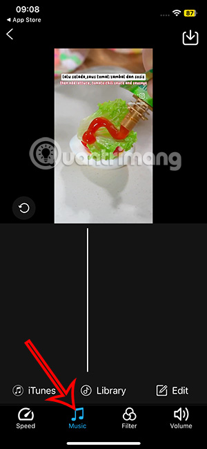 Thêm nhạc cho video trên iPhone