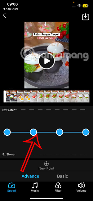 Chỉnh tộc độ theo từng đoạn 