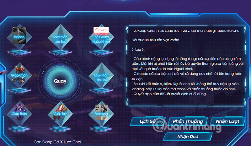 nhap code ma tien hoa x gzone