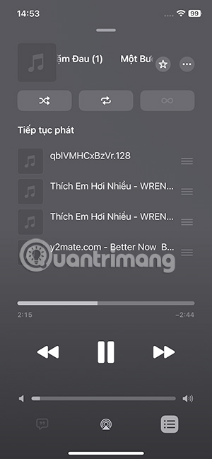 Phát nhạc trên iPhone