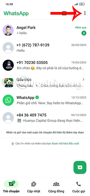 Tùy chỉnh WhatsApp