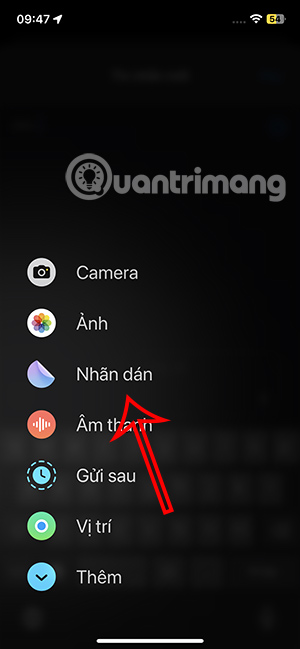 Nhãn dán trên iPhone