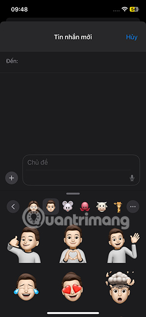 Hiển thị memoji trên iPhone