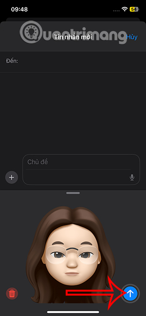 Gửi memoji động trên iPhone 