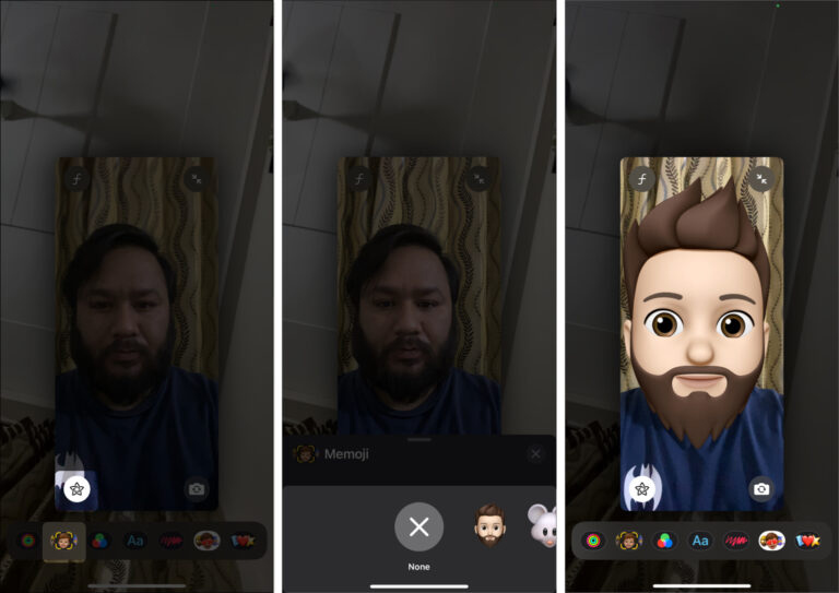 Dùng memoji cho FaceTime trên iPhone