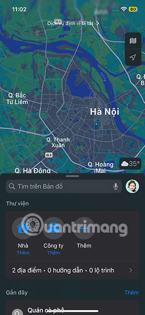 Giao diện Apple Maps