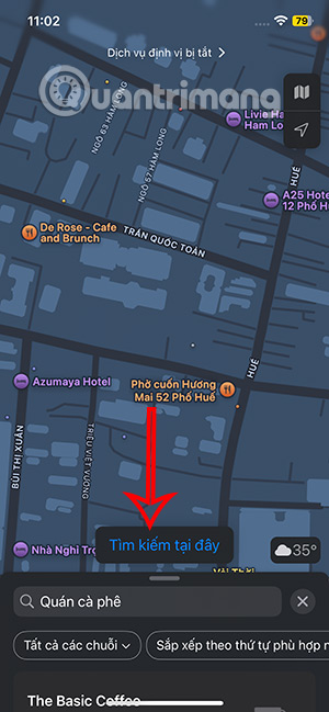 Di chuyển tới khu vực khác 