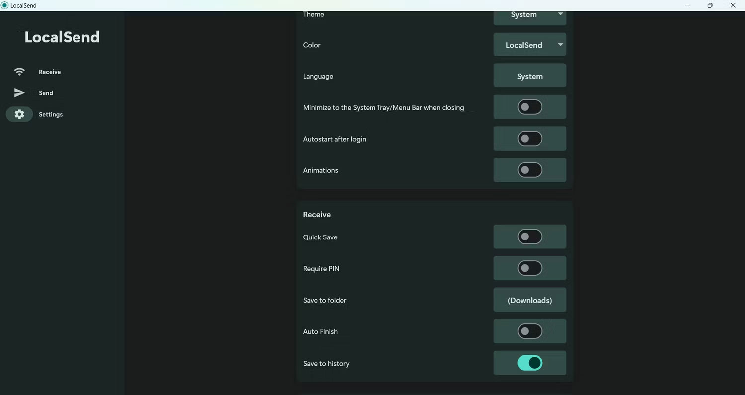 Cài đặt LocalSend