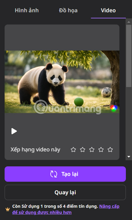 Video tạo từ mô tả trên Canva