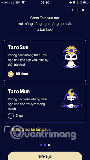 Chọn phong cách xem Tarot 