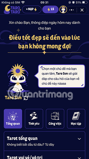 Chọn chủ đề xem Tarot