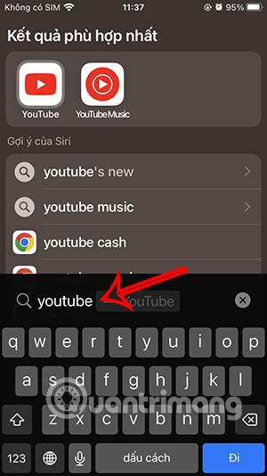 Tìm ứng dụng iPhone từ Spotlight