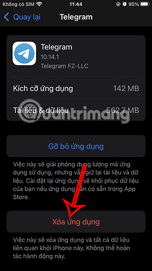 Chọn xóa ứng dụng ẩn trên iPhone