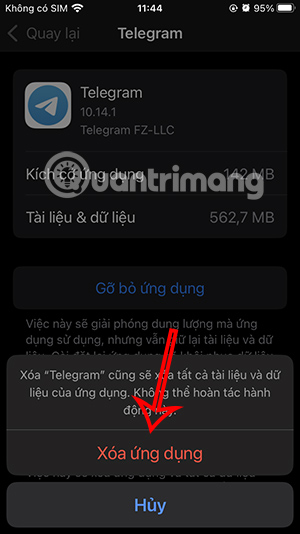 Xóa ứng dụng ẩn trên iPhone từ Cài đặt