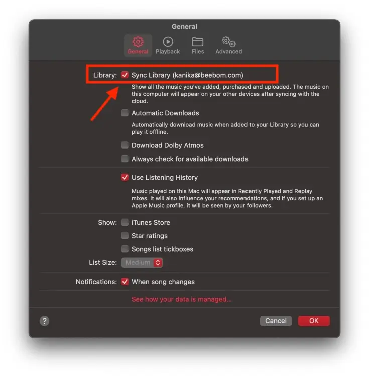 Bật iCloud Music Library trên máy Mac