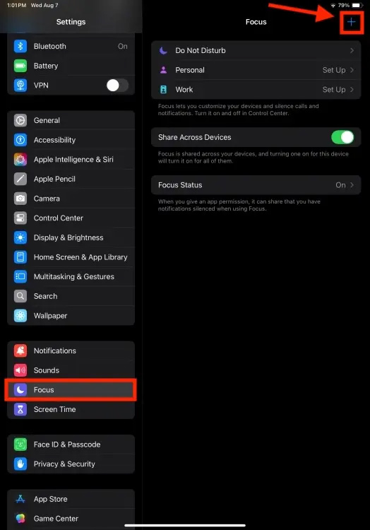Chế độ Tập trung trên iPhone