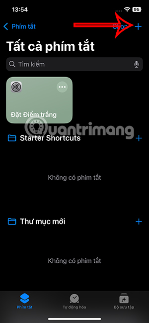 Thêm phím tắt