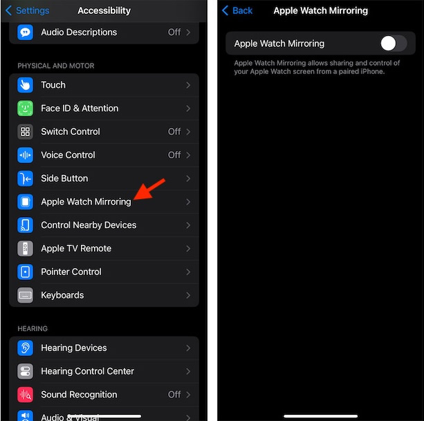 Tắt và bật lại tính năng phản chiếu trên iPhone