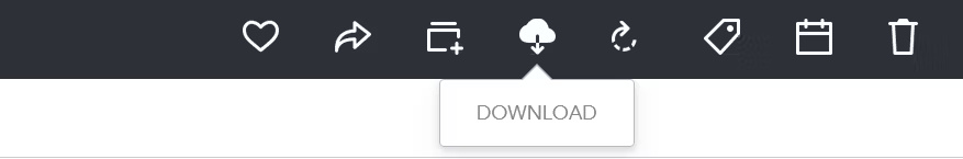 Chọn nút Download trên trang web Shutterfly