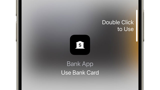 Nhấp đúp vào nút bên cạnh máy của iPhone để bắt đầu giao dịch NFC.