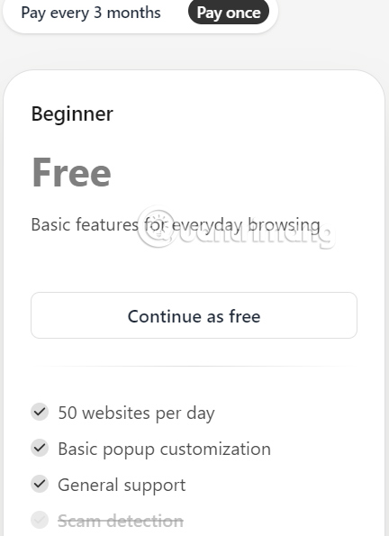 Dùng gói miễn phí MaxFocus