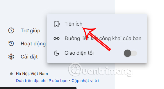 Tiện ích trên Gemini