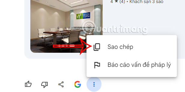 Sao chép nội dung trên Gemini