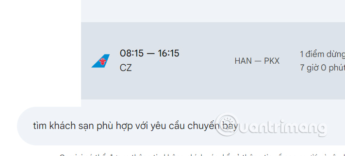 Gemini tìm khách sạn 
