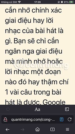 Chỉnh kích cỡ chế độ đọc Firefox