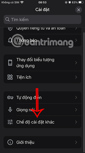 Chế độ cài đặt khác trên Google