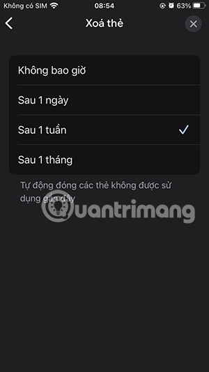 Chọn thời gian đóng thẻ tự động trên Google