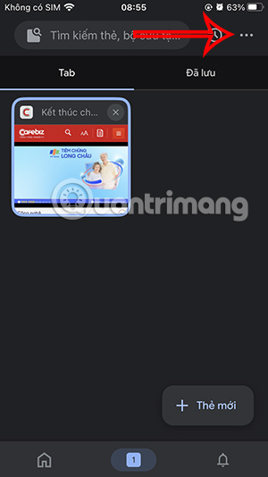 Tùy chỉnh thẻ trên Chrome