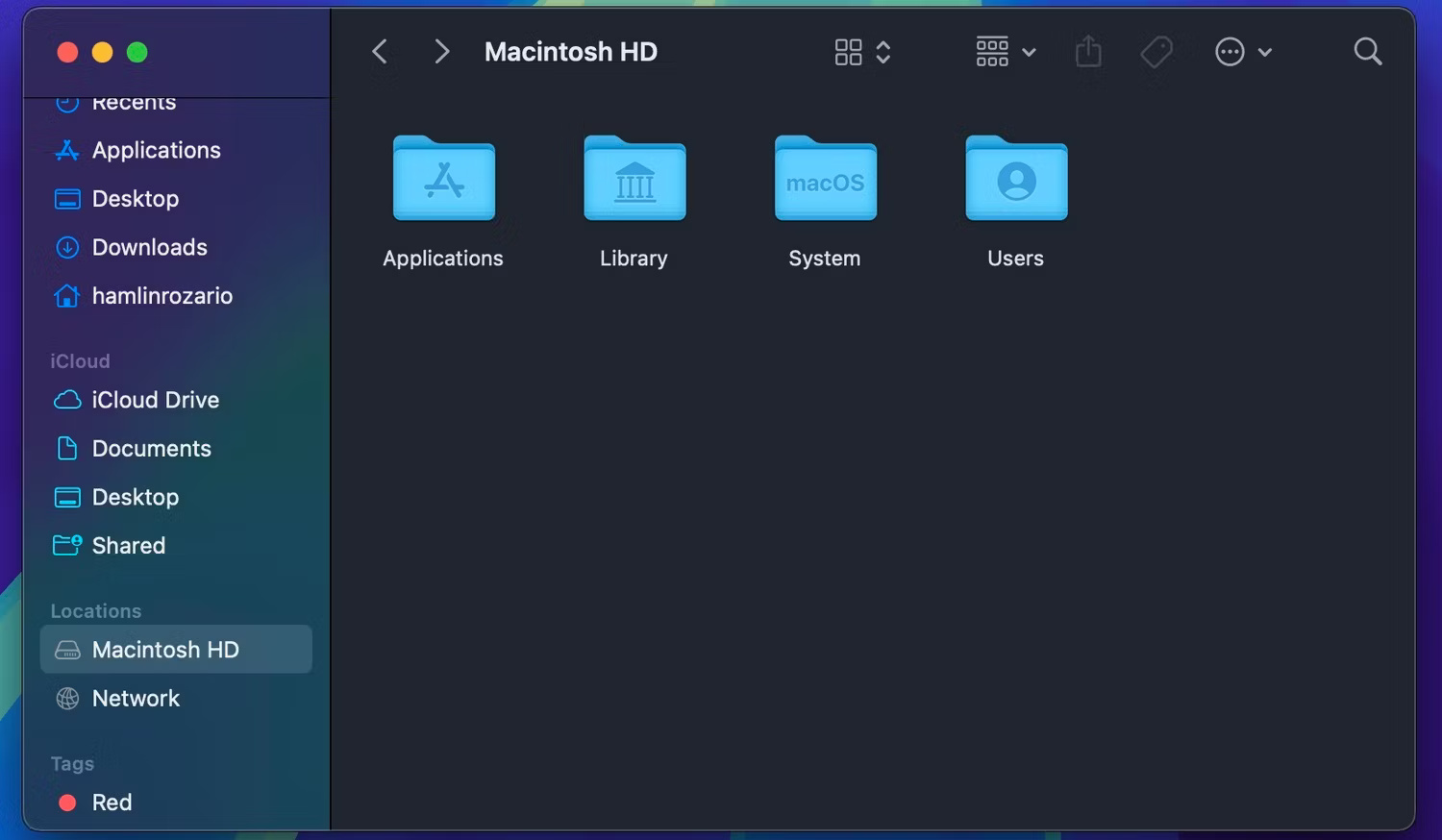 Cửa sổ Finder hiển thị thư mục Local Library trong macOS
