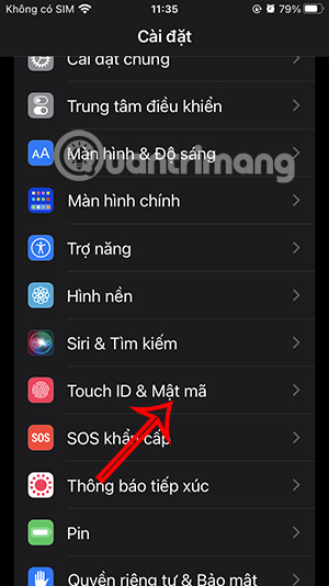 Touch ID trên iPhone