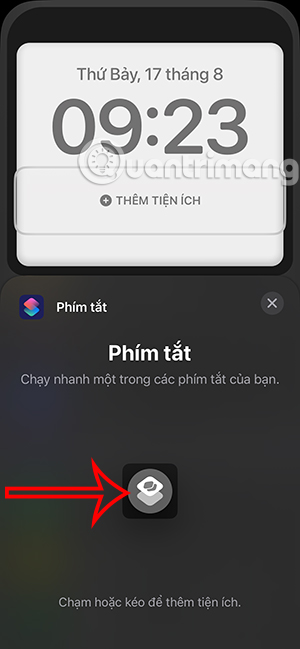 Thêm phím tắt ngoài màn hình khóa