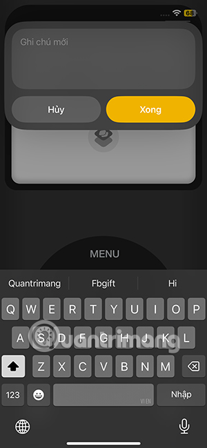 Viết ghi chú nhanh từ màn hình khóa iPhone