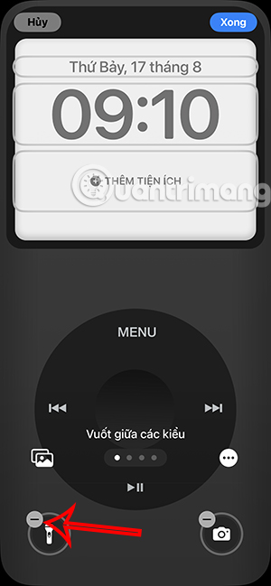 Thay icon đèn pin màn hình khóa