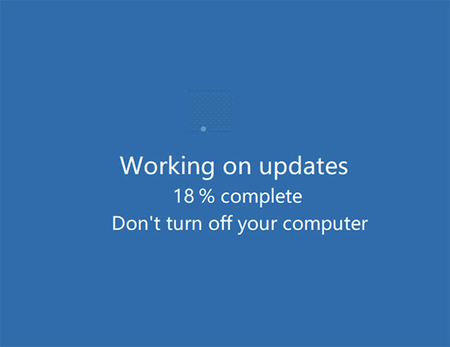 Màn hình cập nhật Windows giả mạo