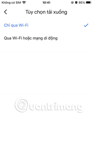 Chế độ tải bản đồ ngoại tuyến