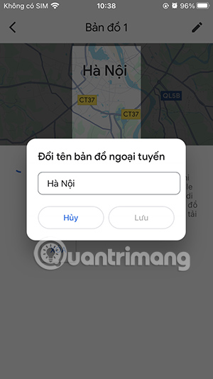 Đổi tên bản đồ ngoại tuyến
