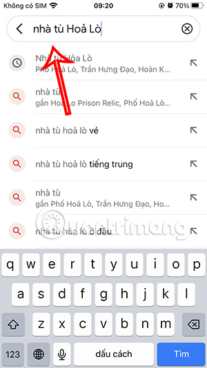 Tìm kiếm vị trí trên Google Maps