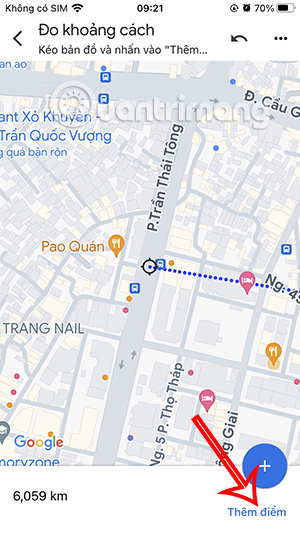 Thêm điểm đo khoảng cách