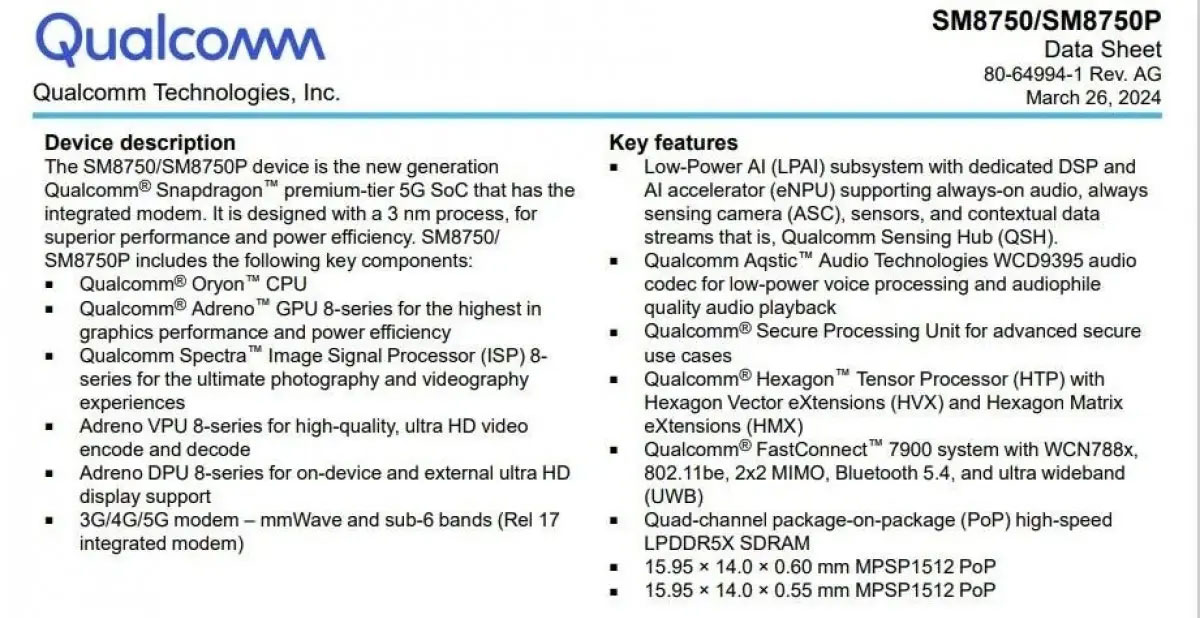 Slide rò rỉ của Qualcomm về Snapdragon 8 Gen 4