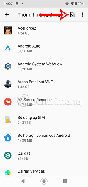 Tìm kiếm ứng dụng